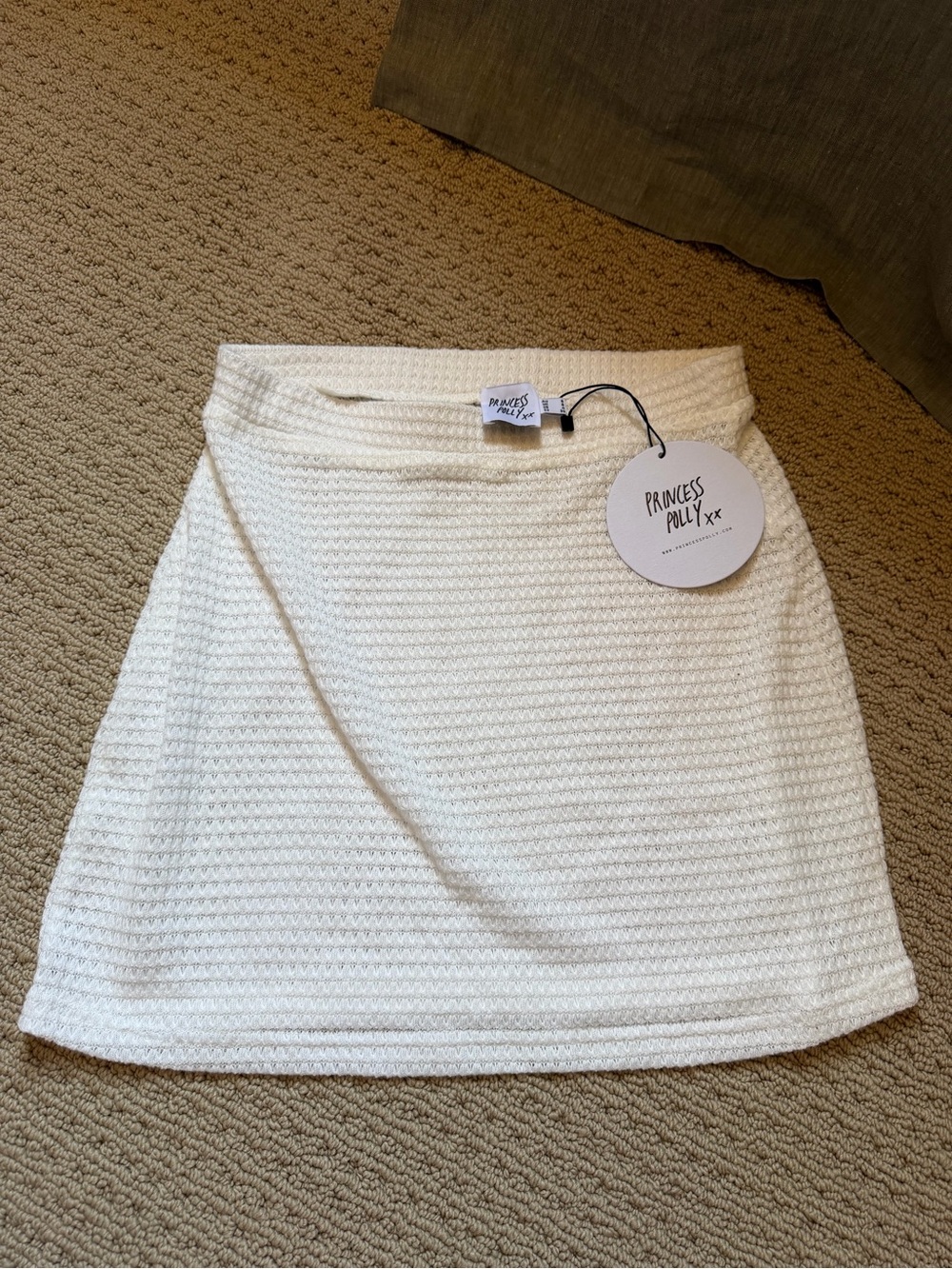 Princess Polly Ivory Textured Mini Skirt Cover Up